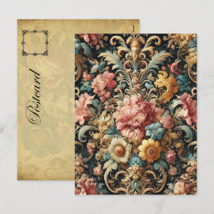 Cartes Pour Fêtes Annuelles Requiem pour Arcana - Design floral gothique