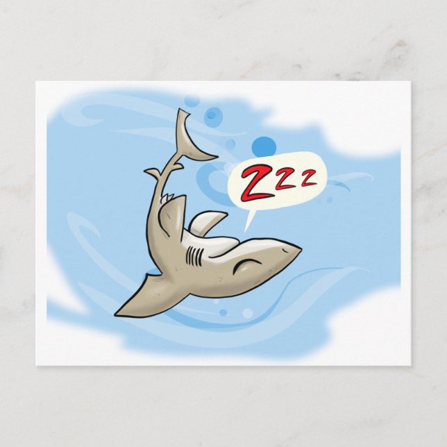 Cartes Pour Fêtes Annuelles Requin dormant (Devant)
