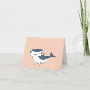 Cartes Pour Fêtes Annuelles Requin en marteau mignon personnalisable