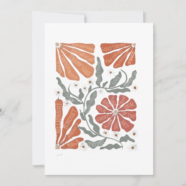 Cartes Pour Fêtes Annuelles RÉSISTER À La Manifestation politique anti-Trump (Devant)