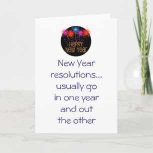 CARTES POUR FÊTES ANNUELLES RÉSOLUTION DE NOUVELLE ANNÉE - LES FAIRE CRAQUER