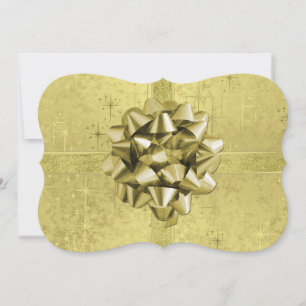 Cartes Pour Fêtes Annuelles Ressemble à un cadeau de Noël Gold Foil