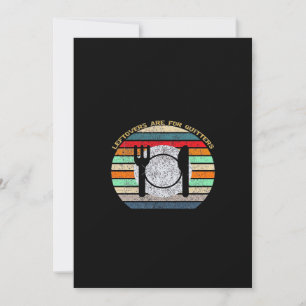 Cartes Pour Fêtes Annuelles Restes Sont Pour Les Quitteurs Rétro Vintage Drôle