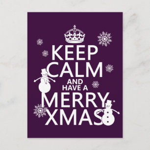 Cartes Pour Fêtes Annuelles Restez au calme et prenez un joyeux Noël (Noël)