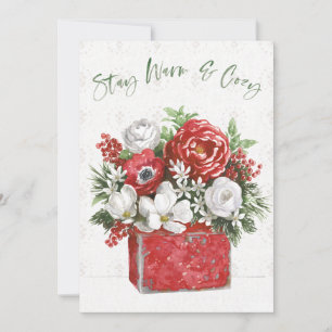 Cartes Pour Fêtes Annuelles Restez au chaud et au cosy