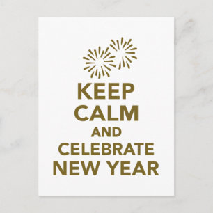 Cartes Pour Fêtes Annuelles Restez calme et fêtez la nouvelle année