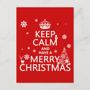 Cartes Pour Fêtes Annuelles Restez calme et passez un joyeux Noël