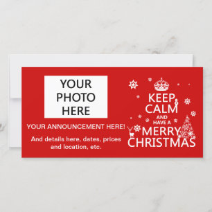 Cartes Pour Fêtes Annuelles Restez calme et passez un joyeux Noël