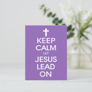 Cartes Pour Fêtes Annuelles Restez Calme Laissez Jésus diriger - Christ Christ