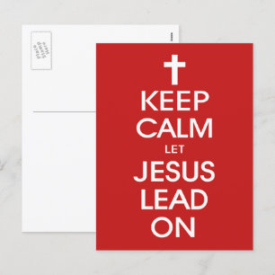 Cartes Pour Fêtes Annuelles Restez Calme Laissez Jésus diriger - Christ Christ