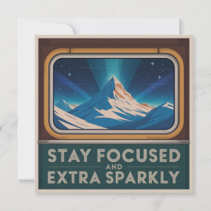 Cartes Pour Fêtes Annuelles Restez concentré et extra brillant