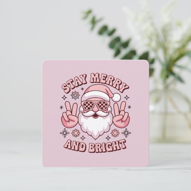 Cartes Pour Fêtes Annuelles Restez Joyeux Et Lumineux Noël Ugly Xmas  (Debout devant)