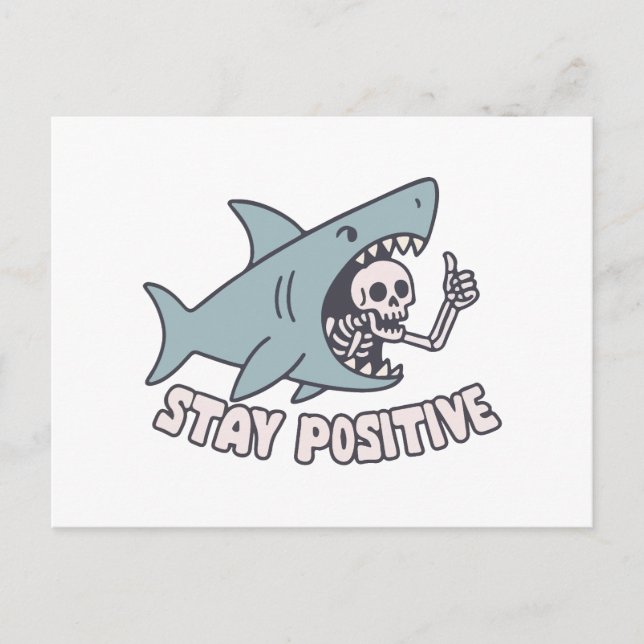 Cartes Pour Fêtes Annuelles Restez positif (Devant)