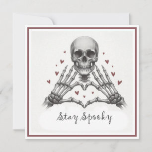 Cartes Pour Fêtes Annuelles Restez un Saint-Valentin Squelettique