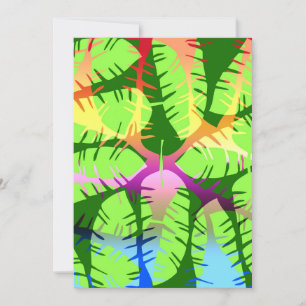 CARTES POUR FÊTES ANNUELLES RÉSUMÉ BOTANIQUE FEUILLES DE BANANIER
