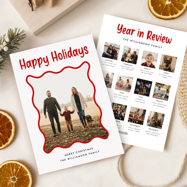 Cartes Pour Fêtes Annuelles Résumé de l'année Collage de photos de l'animal de (Créateur téléchargé)