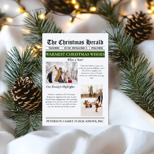 Cartes Pour Fêtes Annuelles Résumé de l'année Noël Journal Multi Photo