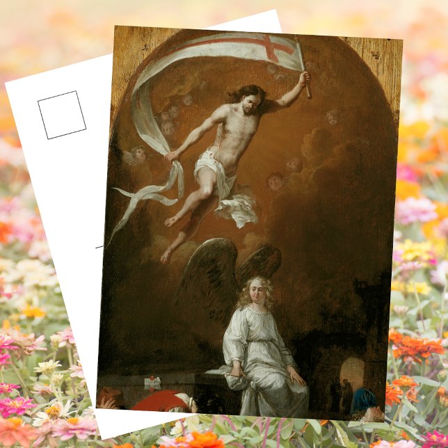 Cartes Pour Fêtes Annuelles Résurrection catholique chrétienne Jésus Pâques (Religious Christian Catholic Pascha Resurrection Jesus Christ B. Breenberg Easter Holiday Postcard)