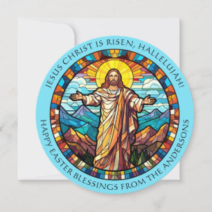 Cartes Pour Fêtes Annuelles Résurrection religieuse de Pâques Jésus