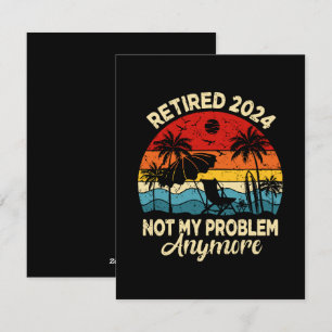 Cartes Pour Fêtes Annuelles Retraité 2024 Plus Mon Problème Drôle