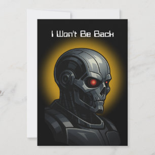 Cartes Pour Fêtes Annuelles Retraite de Cyborg : Je pars pour de bon Adieu Rob