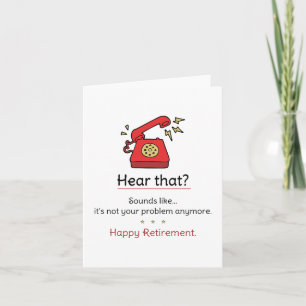 Cartes Pour Fêtes Annuelles Retraite Humoristique Téléphone Rétro Pas Votre Pr