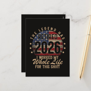 Cartes Pour Fêtes Annuelles Retraité J'ai Travaillé Toute Ma Vie Pour Cela