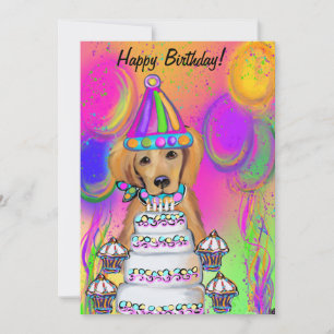 Cartes Pour Fêtes Annuelles Retriever doré