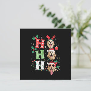 Cartes Pour Fêtes Annuelles Rétriveurs Ho Ho Ho dorés de Noël