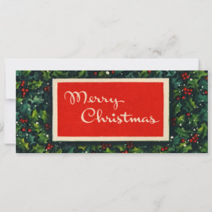 Cartes Pour Fêtes Annuelles Retro 1950's Merry Christmas Card