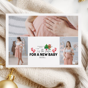 Cartes Pour Fêtes Annuelles Retro 3 Photo Tis Season Grossesse Annonce