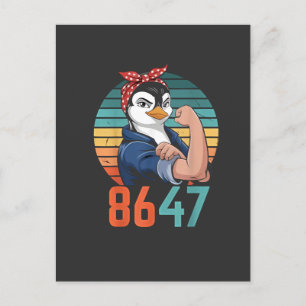 Cartes Pour Fêtes Annuelles Retro 8647 Est 2028 Pourtant Pingouin Anti Trump