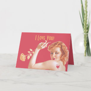 Cartes Pour Fêtes Annuelles Rétro amour des années 1940