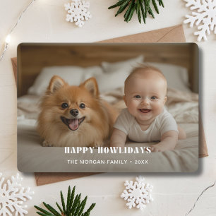Cartes Pour Fêtes Annuelles Retro Animal de compagnie Happy Howlidays Chien Ph