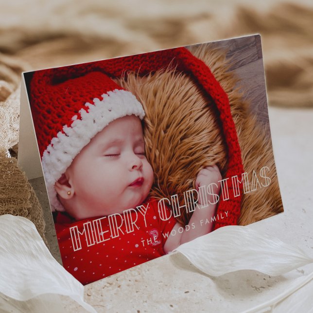 Cartes Pour Fêtes Annuelles Retro Art déco Joyeux Noël Photo (Créateur téléchargé)