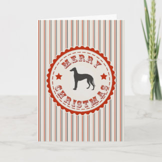 Cartes Pour Fêtes Annuelles Rétro chien de lévrier de Joyeux Noël