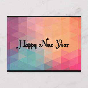 Cartes Pour Fêtes Annuelles Retro Colorful Mosaic - New Year's Card