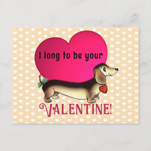 Cartes Pour Fêtes Annuelles Retro Dachshund Valentine