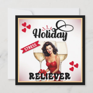 Cartes Pour Fêtes Annuelles Rétro Épingle de Détente du Stress des Fêtes