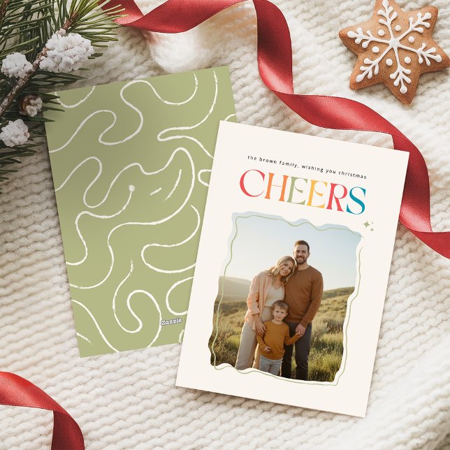 Cartes Pour Fêtes Annuelles Retro Family Photo Portrait Christmas  (Créateur téléchargé)