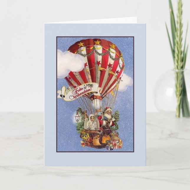 Cartes Pour Fêtes Annuelles Retro German Joyeux Noël (Devant)