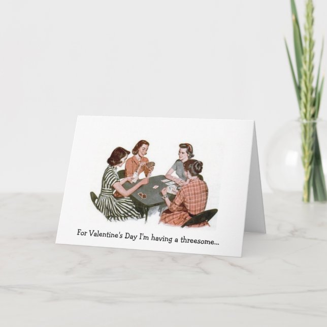 Cartes Pour Fêtes Annuelles Rétro - groupe de trois personnes de (Devant)