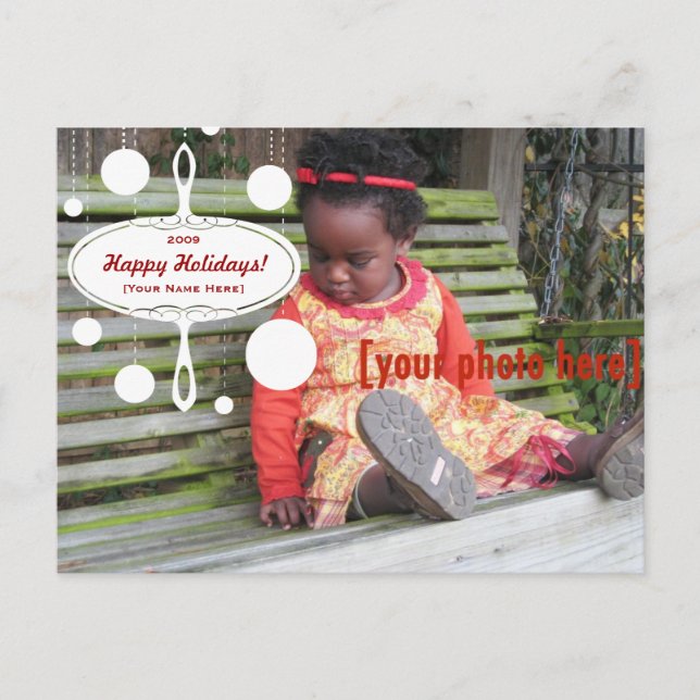 Cartes Pour Fêtes Annuelles Retro Holiday Ornament - updated (Devant)