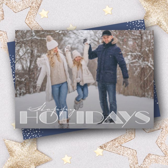 Cartes Pour Fêtes Annuelles Retro Joyeuses Vacances Typographie Noël (Créateur téléchargé)