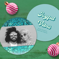 Retro Joyeuses Vibes Disco Ball Noël Photo