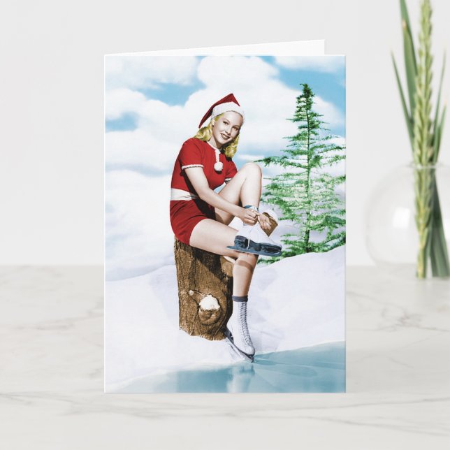 Cartes Pour Fêtes Annuelles Retro Joyeux Noël 1940 (Devant)