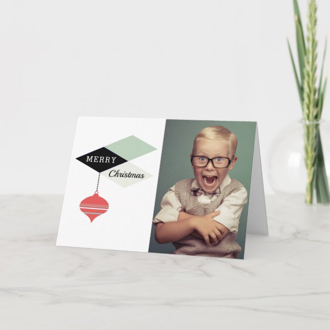 Cartes Pour Fêtes Annuelles Retro Joyeux Noël Photo (Devant)