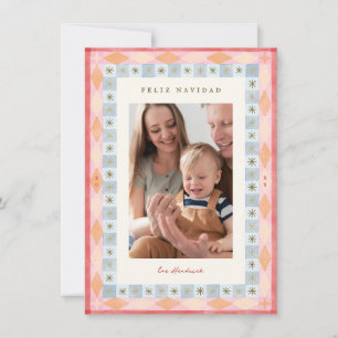 Cartes Pour Fêtes Annuelles Rétro Joyeux Noël Photo de Noël Colorée