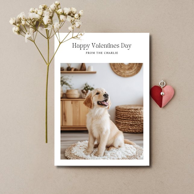 Cartes Pour Fêtes Annuelles Retro Joyeux Valentines Jour Chien Animal de Compa (Créateur téléchargé)