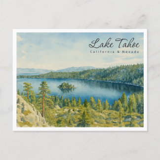 Cartes Pour Fêtes Annuelles Retro Lake Tahoe Paysage - Californie & Nevada